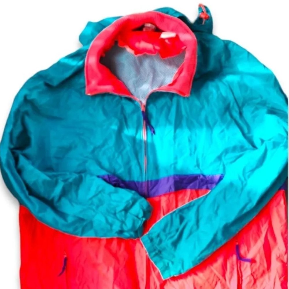 Vintage Woolrich Packable Windbreaker XL Mango SeaJade.
